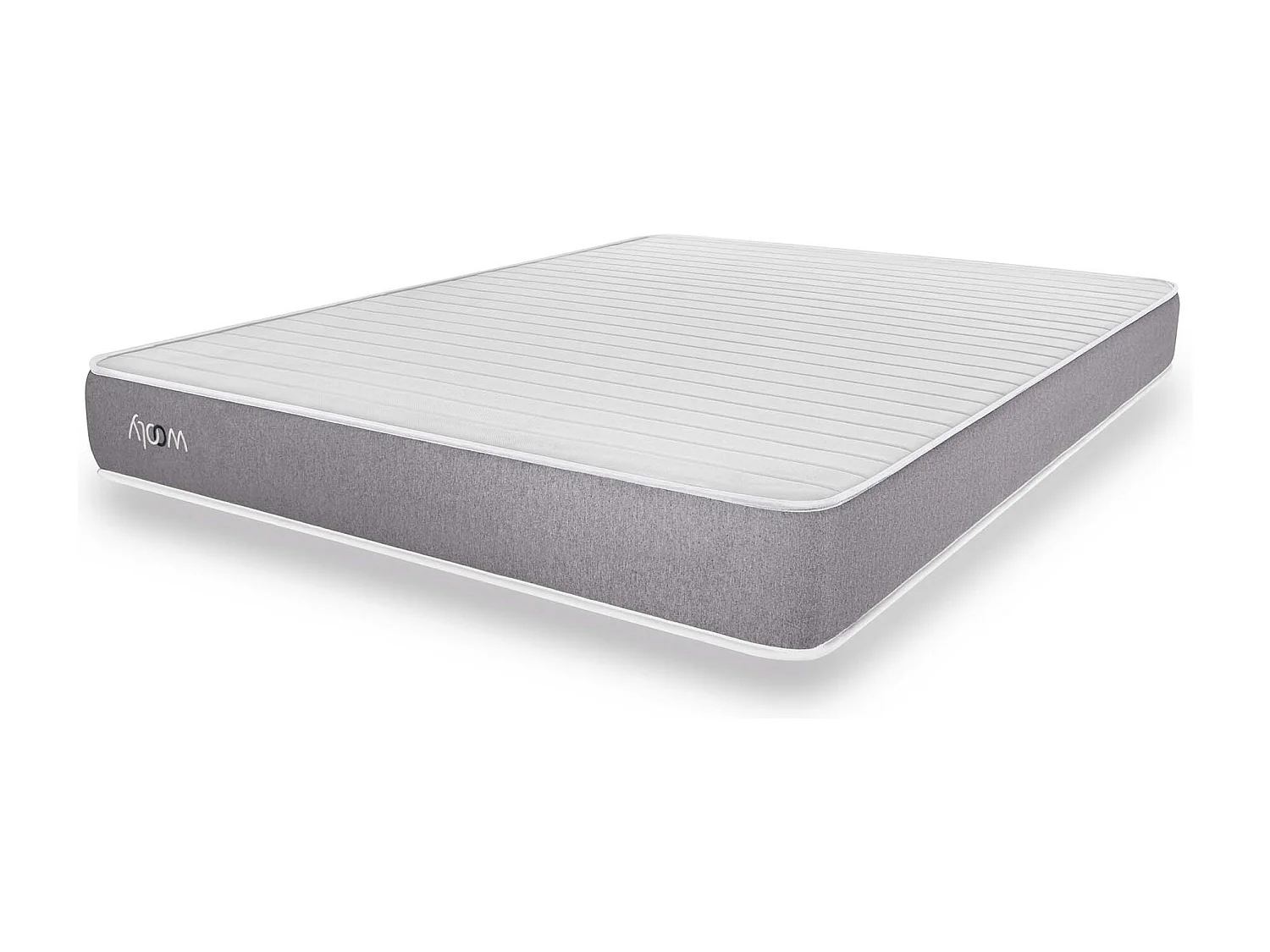 Matelas Wooly One XL 150x190 cm - Epaisseur 30 cm - Ferme - 7 Zones de Confort en Mousse mémoire adaptative - HR 35 kg - Latex - Face été/Hiver