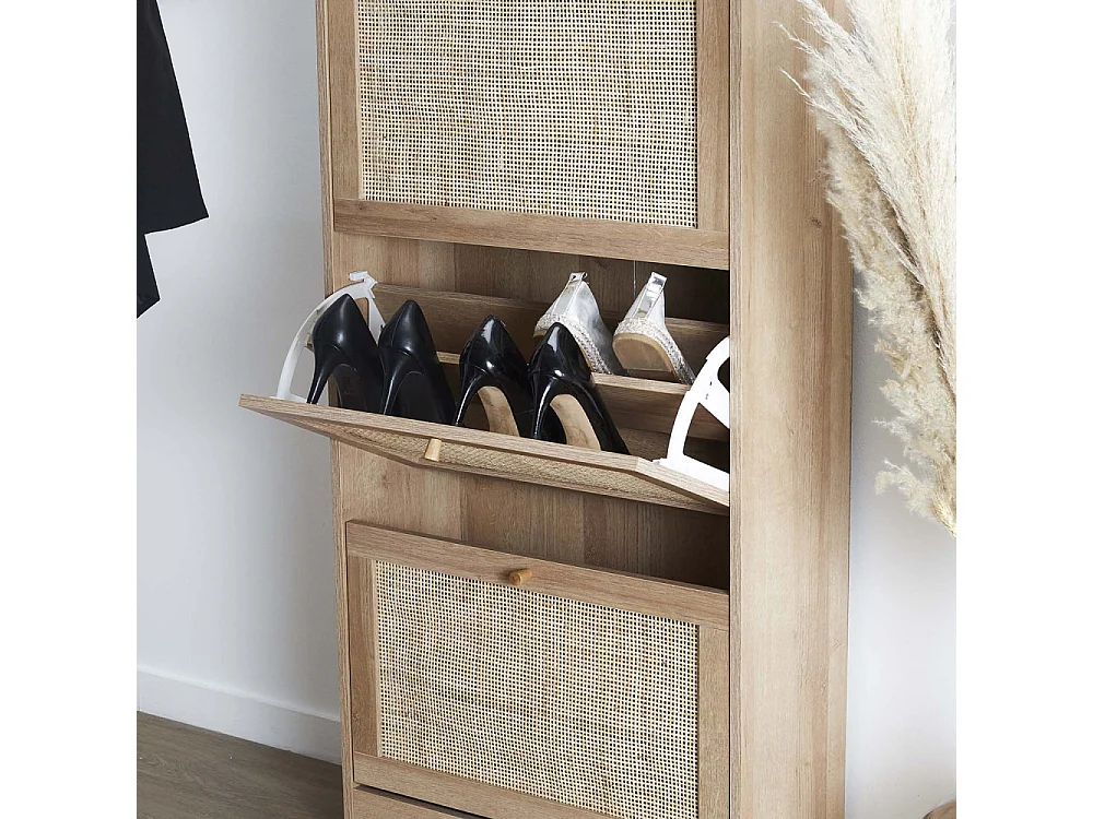 Meuble A Chaussure 3 Portes Bali Marron