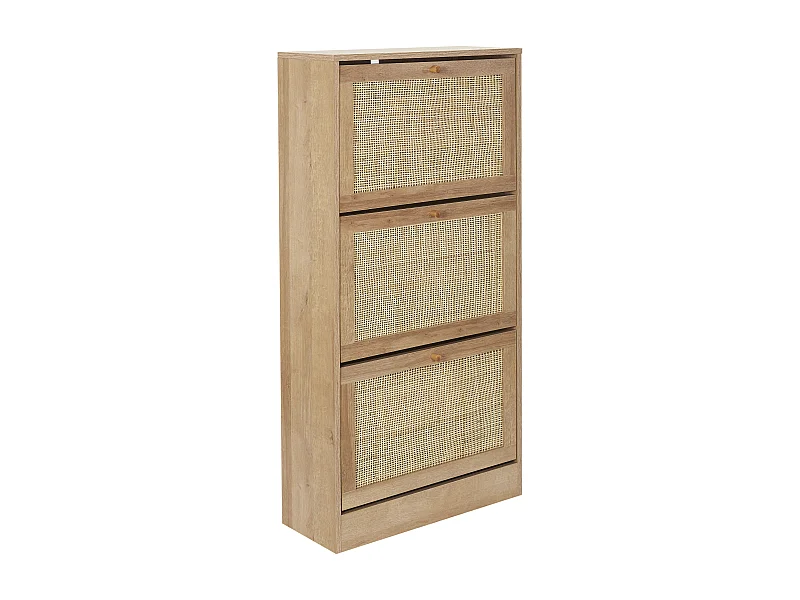 Meuble A Chaussure 3 Portes Bali Marron