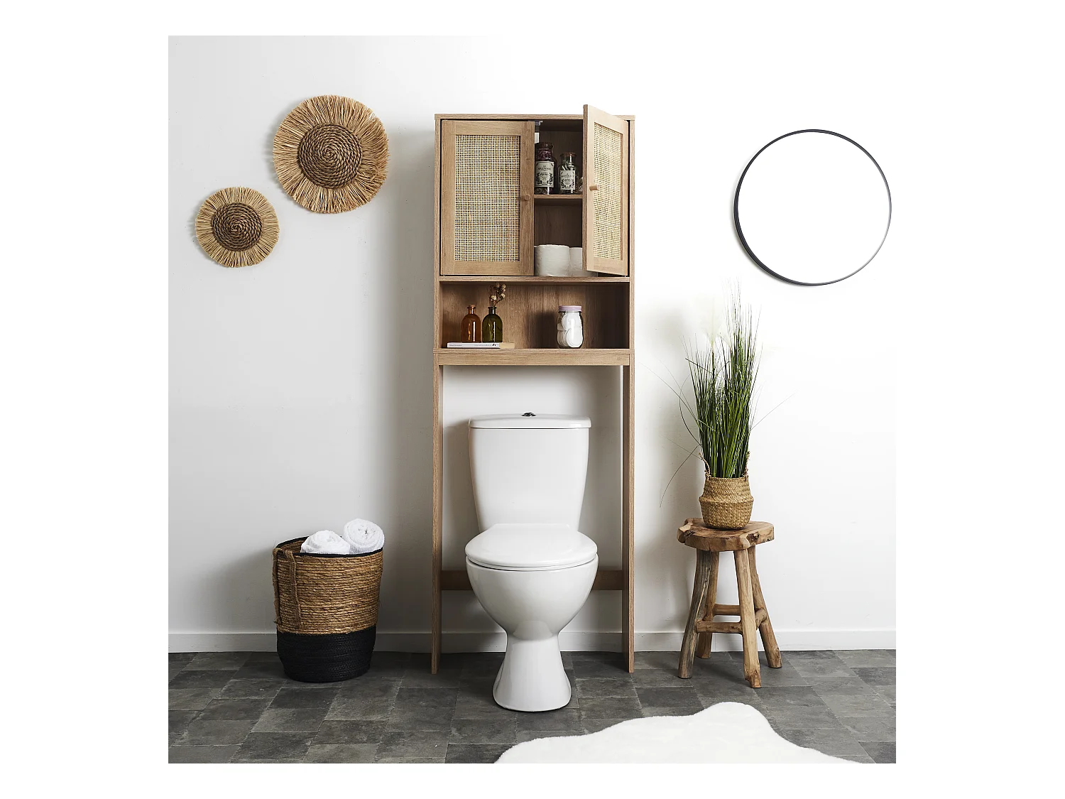 Meuble Wc Bali Marron