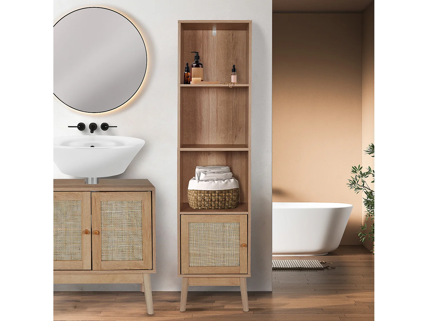 Colonne 1 Porte Bali Marron