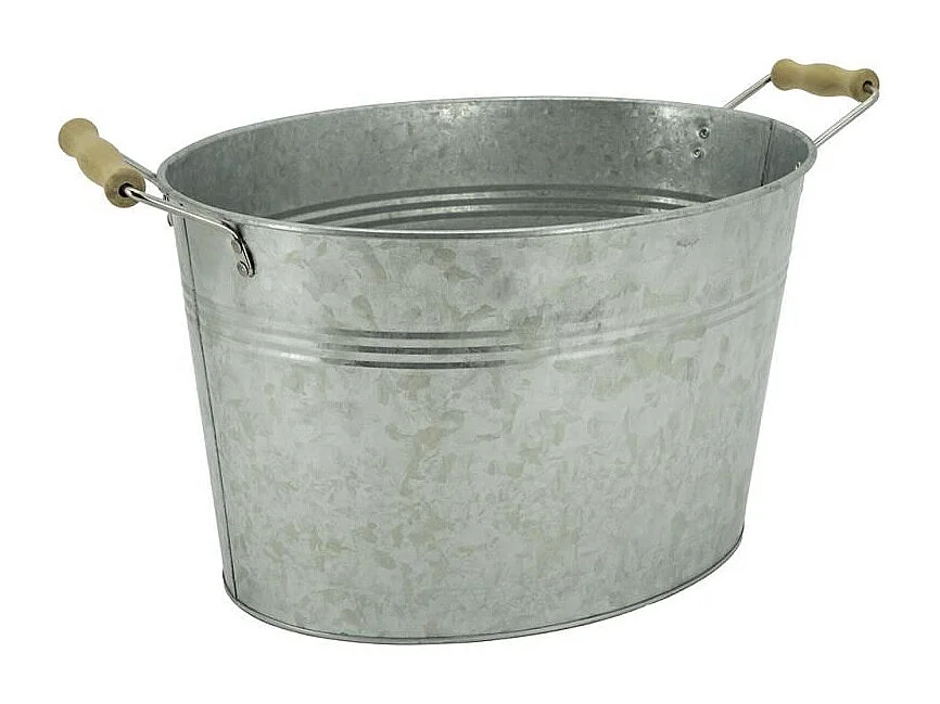 Bassine en acier galvanisé vintage