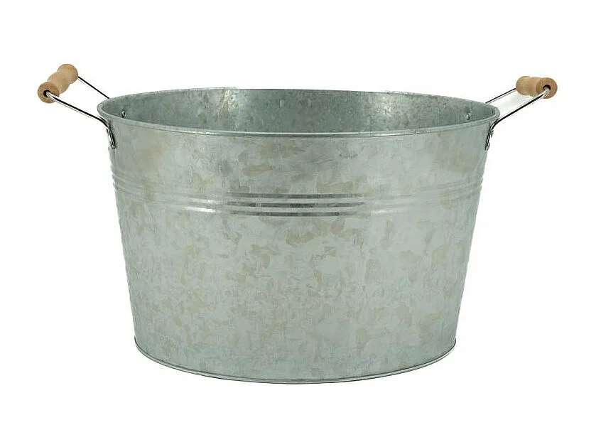 Bassine en acier galvanisé vintage