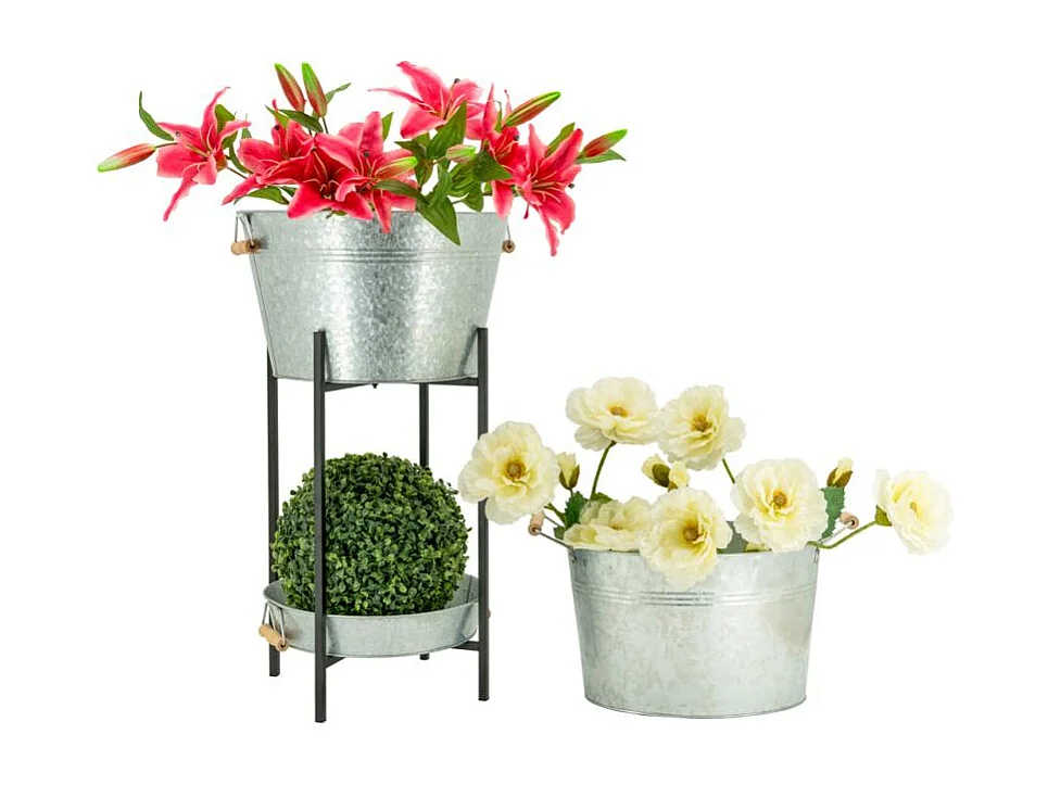 Bassine en acier galvanisé vintage