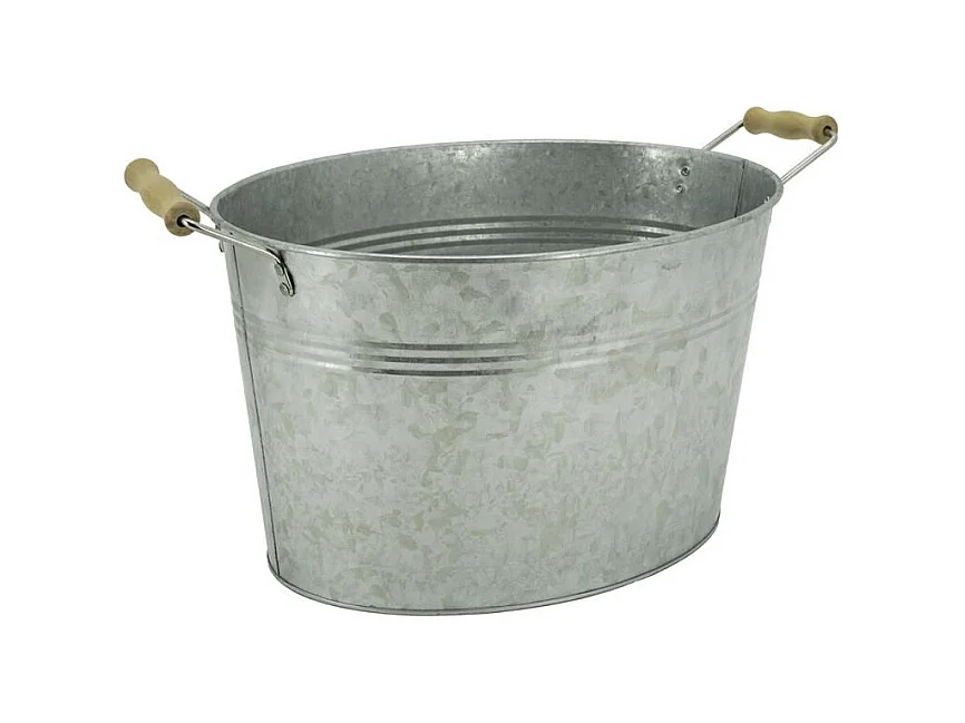 Bassine en acier galvanisé vintage