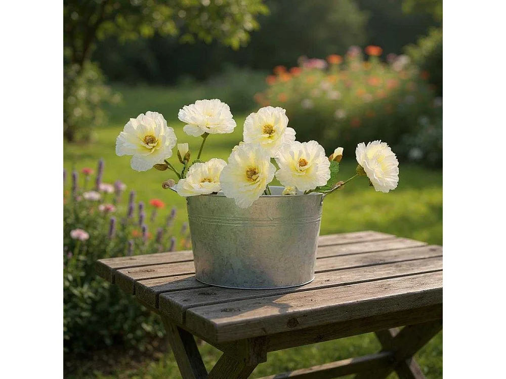 Bassine en acier galvanisé vintage