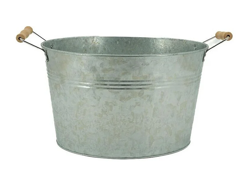 Bassine en acier galvanisé vintage