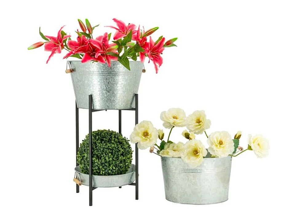 Bassine en acier galvanisé vintage