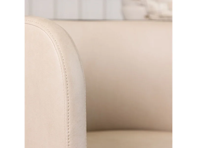 Simrishamn chaise de salle à manger avec accoudoirs beige