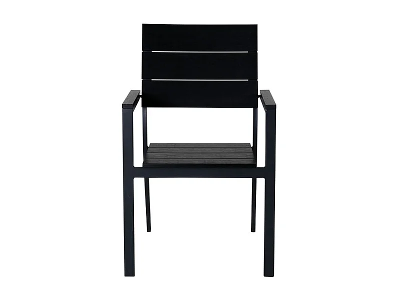 Levels Chaise de jardin empilable, noir.