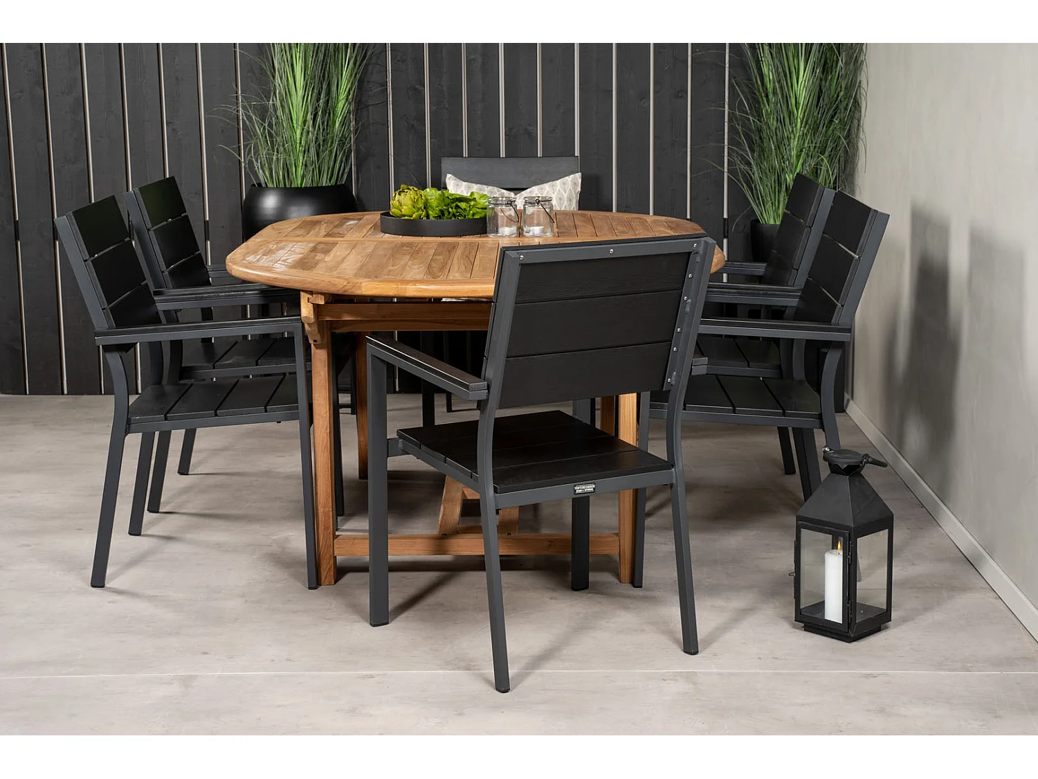 Levels Gartenstuhl stapelbar schwarz.