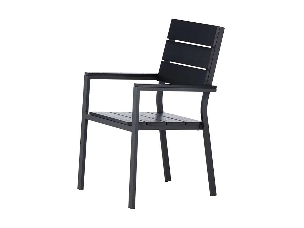 Levels Gartenstuhl stapelbar schwarz.