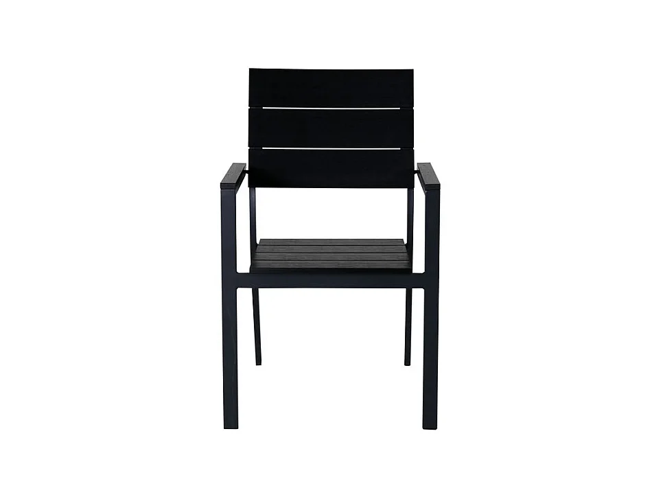 Levels Chaise de jardin empilable, noir.