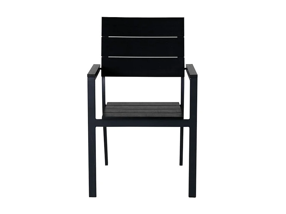 Levels tuinstoel stapelbaar zwart.