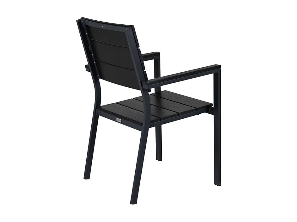 Levels tuinstoel stapelbaar zwart.