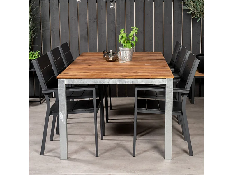 Levels tuinstoel stapelbaar zwart.