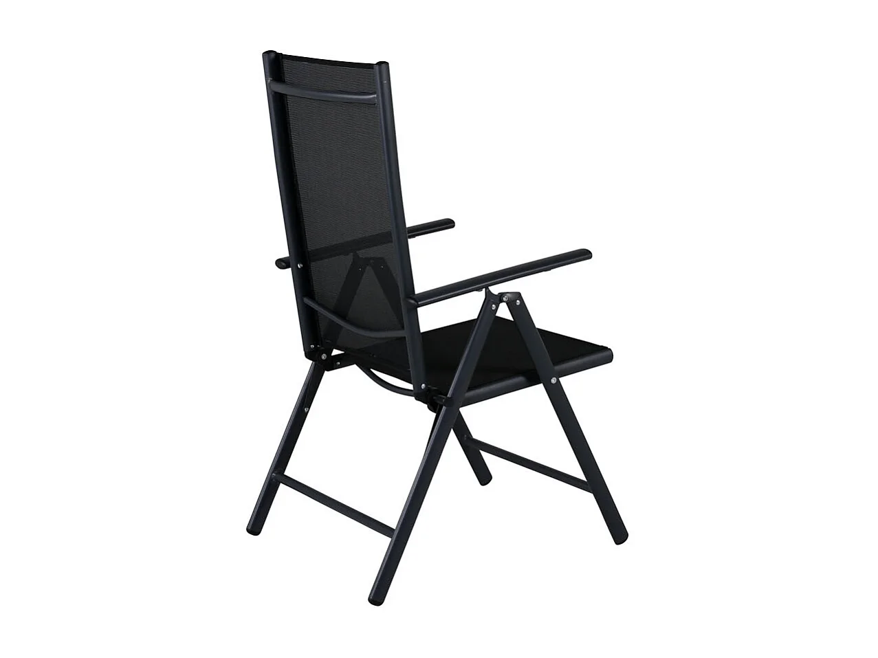 Break Chaise de jardin réglable, 5 positions, noir.