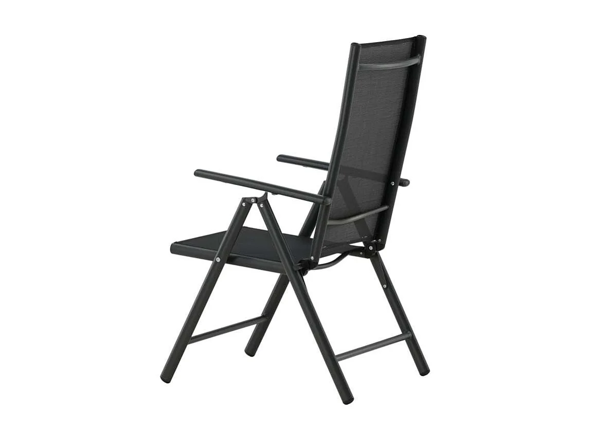 Break Chaise de jardin réglable, 5 positions, noir.