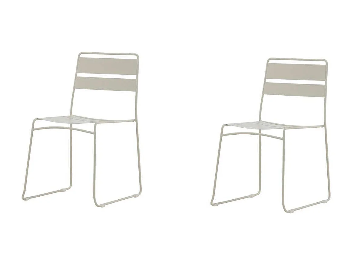 Lina tuinstoel stapelbaar beige.