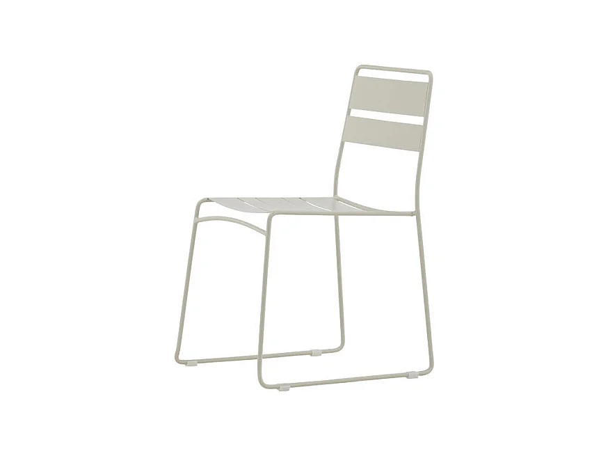 Lina Chaise de jardin empilable beige.