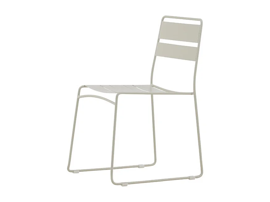 Lina Chaise de jardin empilable beige.