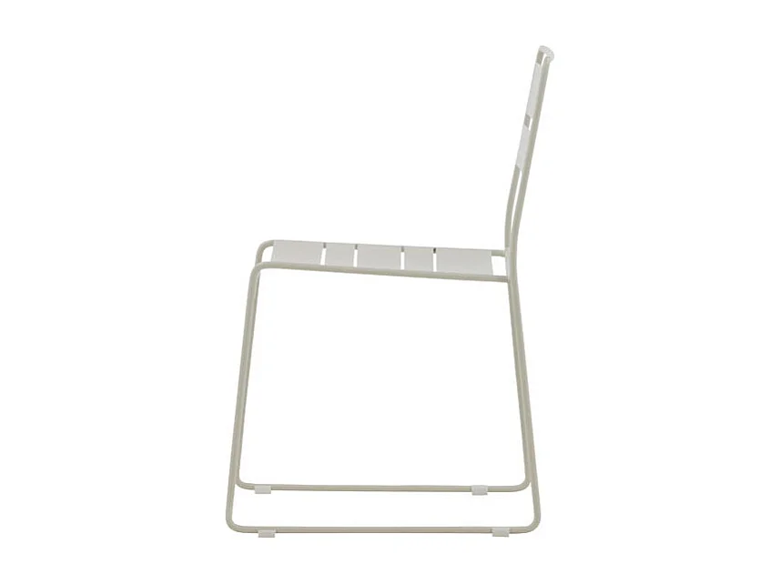 Lina Chaise de jardin empilable beige.