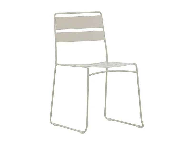 Lina Chaise de jardin empilable beige.