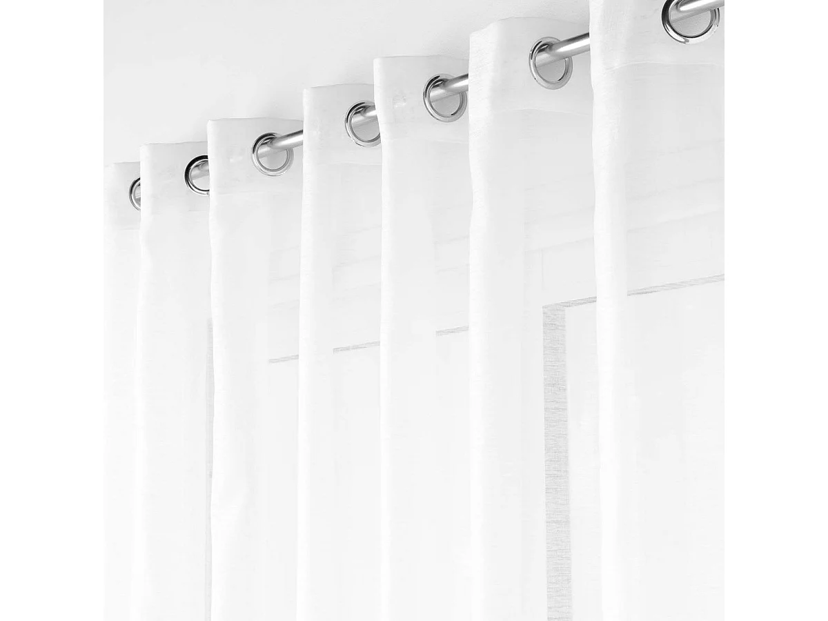 Rideau Voilage à Œillets "Lisséa" 240x240cm Blanc