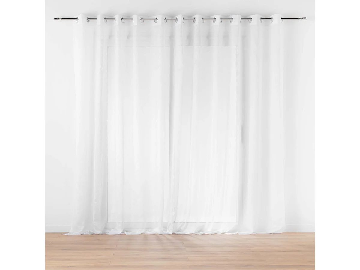 Rideau Voilage à Œillets "Lisséa" 400x240cm Blanc