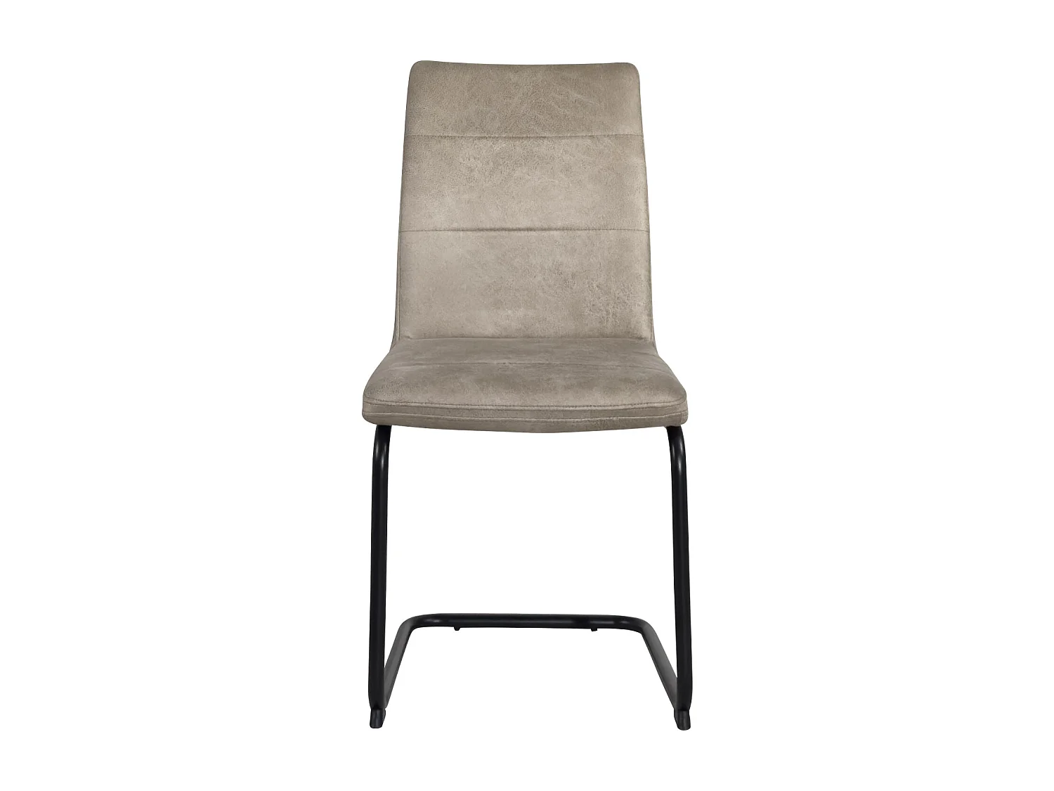 Lot 2 chaises de salon salle à manger rétro vintage rembourrée pieds métal SIAM (Beige)