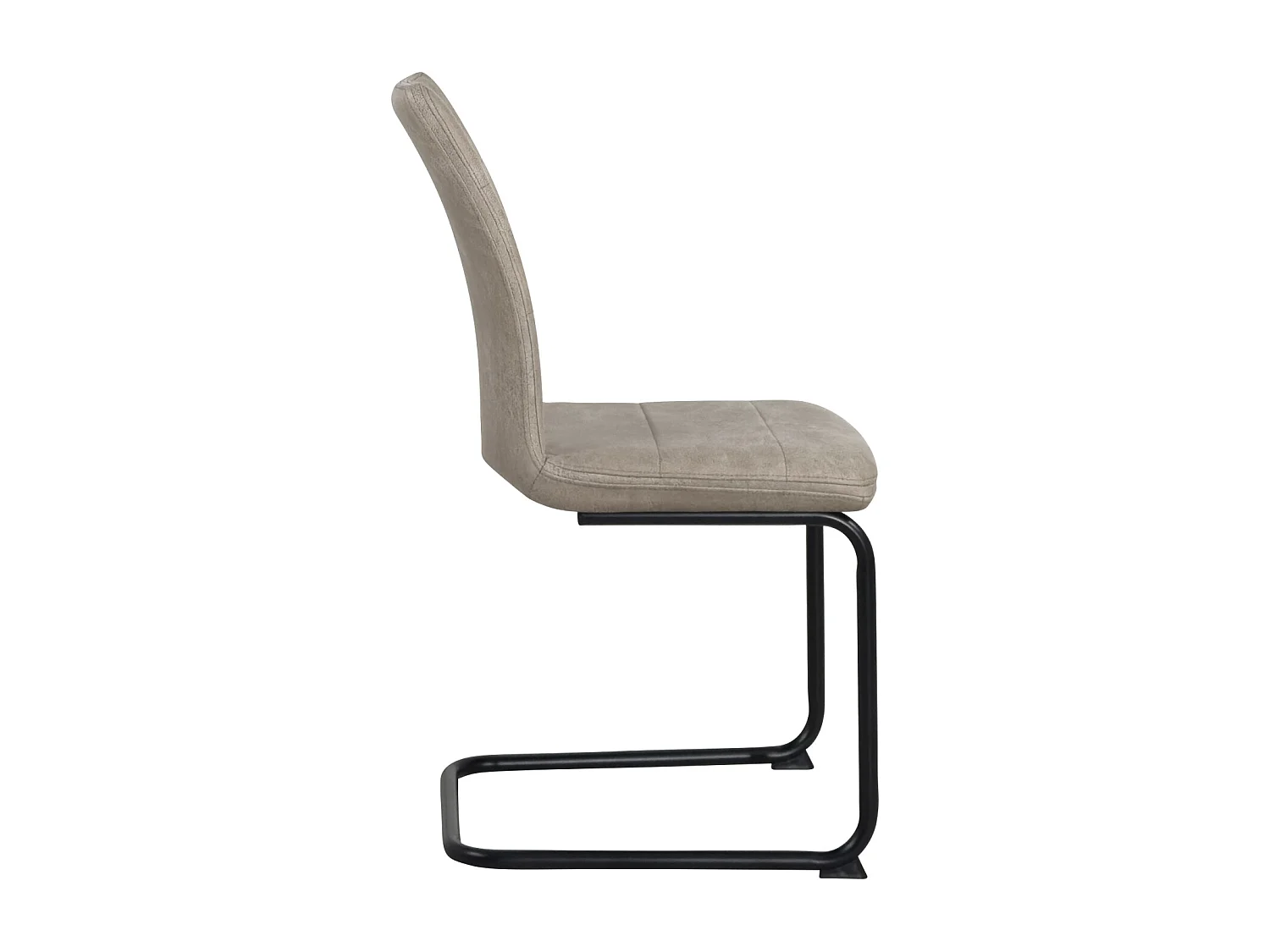 Lot 2 chaises de salon salle à manger rétro vintage rembourrée pieds métal SIAM (Beige)