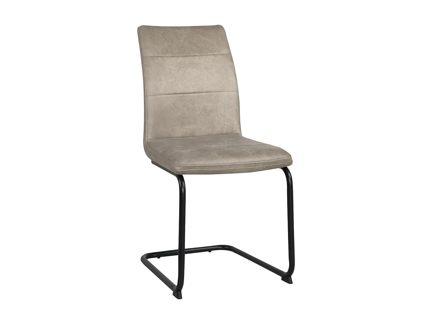 Juego de 2 sillas vintage retro para comedor o sala de estar, asiento acolchado, patas de metal SIAM (beige)