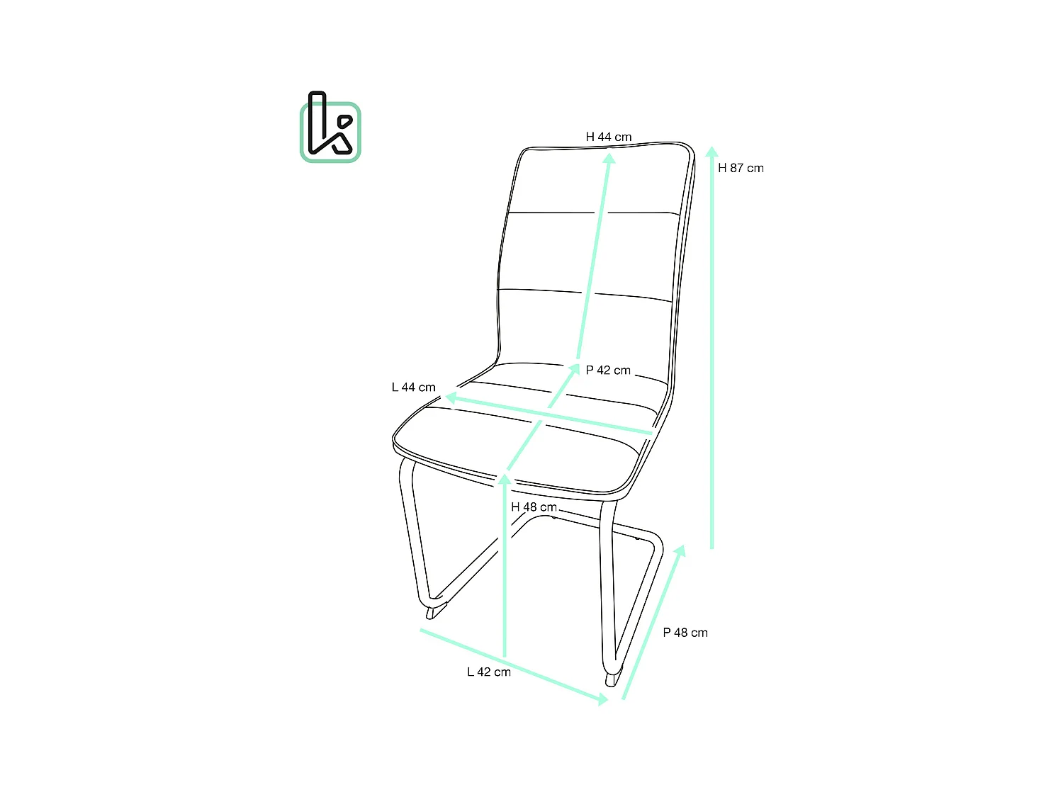 Juego de 2 sillas vintage retro para comedor o sala de estar, asiento acolchado, patas de metal SIAM (beige)