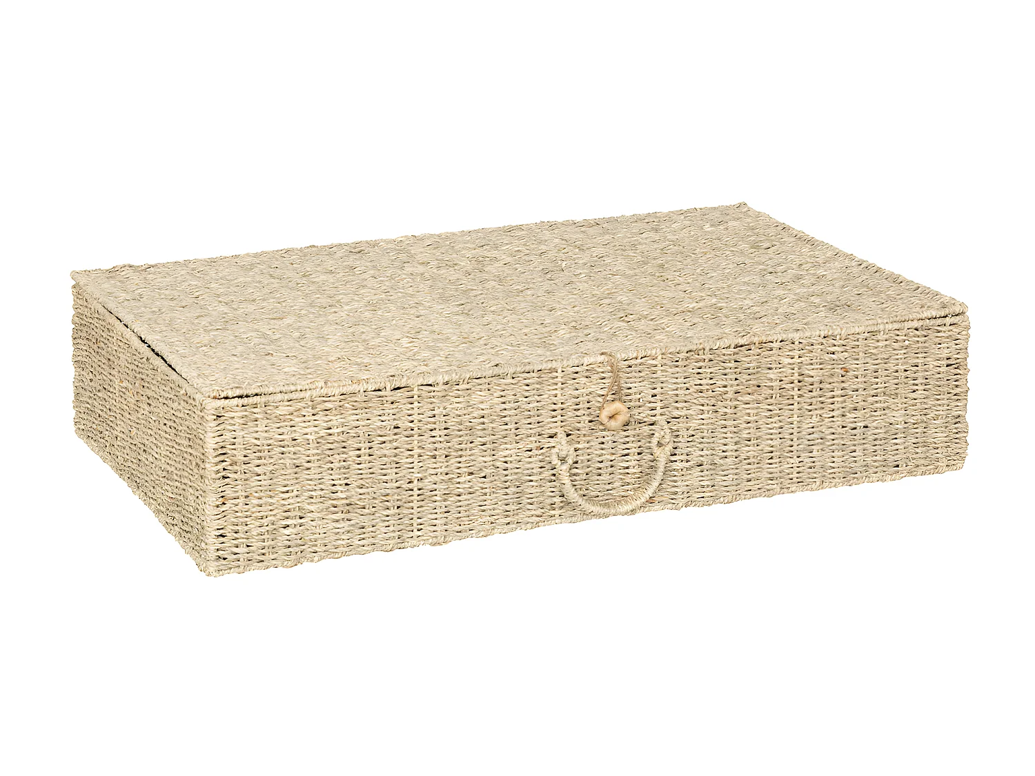 Lot de 2 Grands Paniers de rangement avec couvercle L 80 et L 60 cm