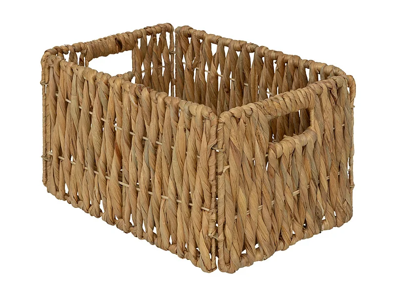 Panier de rangement Beige en roseau L 34 cm