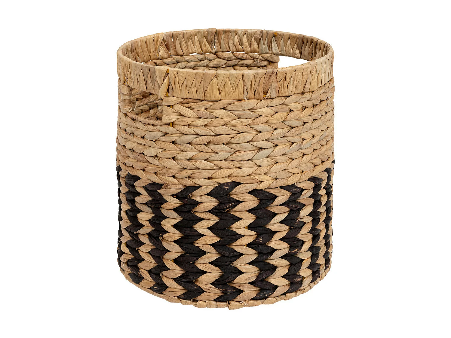 Lot de 3 Paniers de rangement Beige et Noir D 35 D 30 et D 26 cm