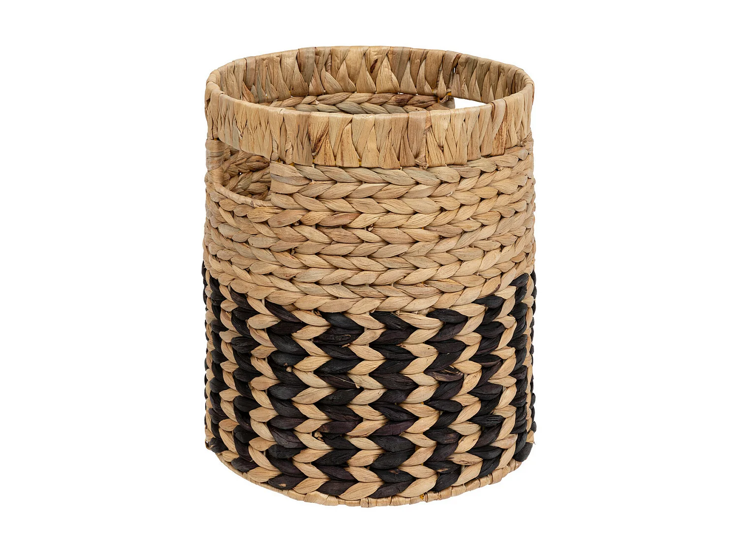 Lot de 3 Paniers de rangement Beige et Noir D 35 D 30 et D 26 cm