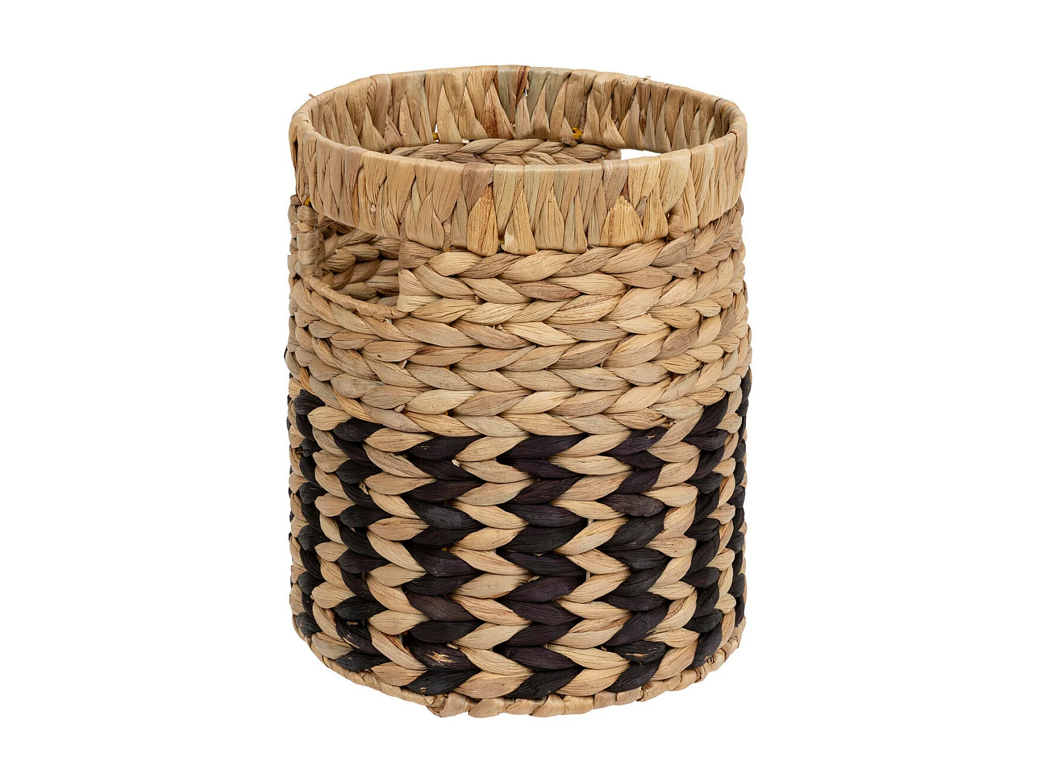 Lot de 3 Paniers de rangement Beige et Noir D 35 D 30 et D 26 cm