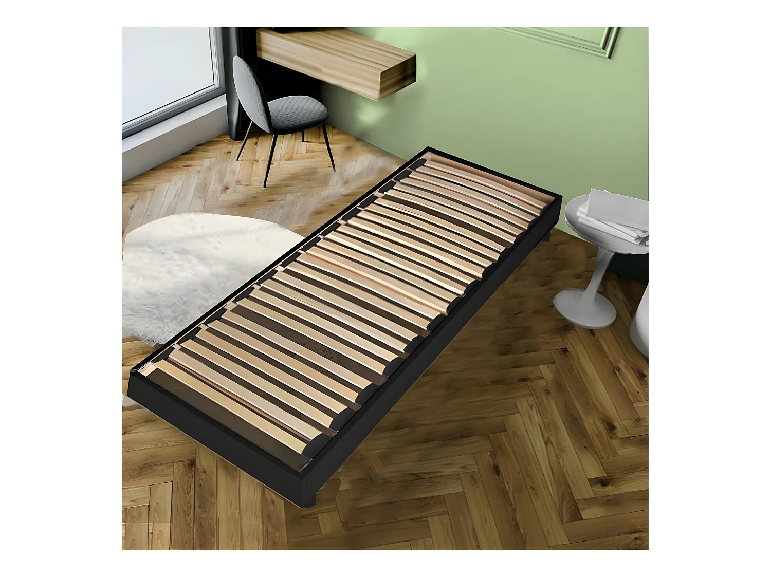 Sommier sur pied SOMKIT 90x190 / Noir