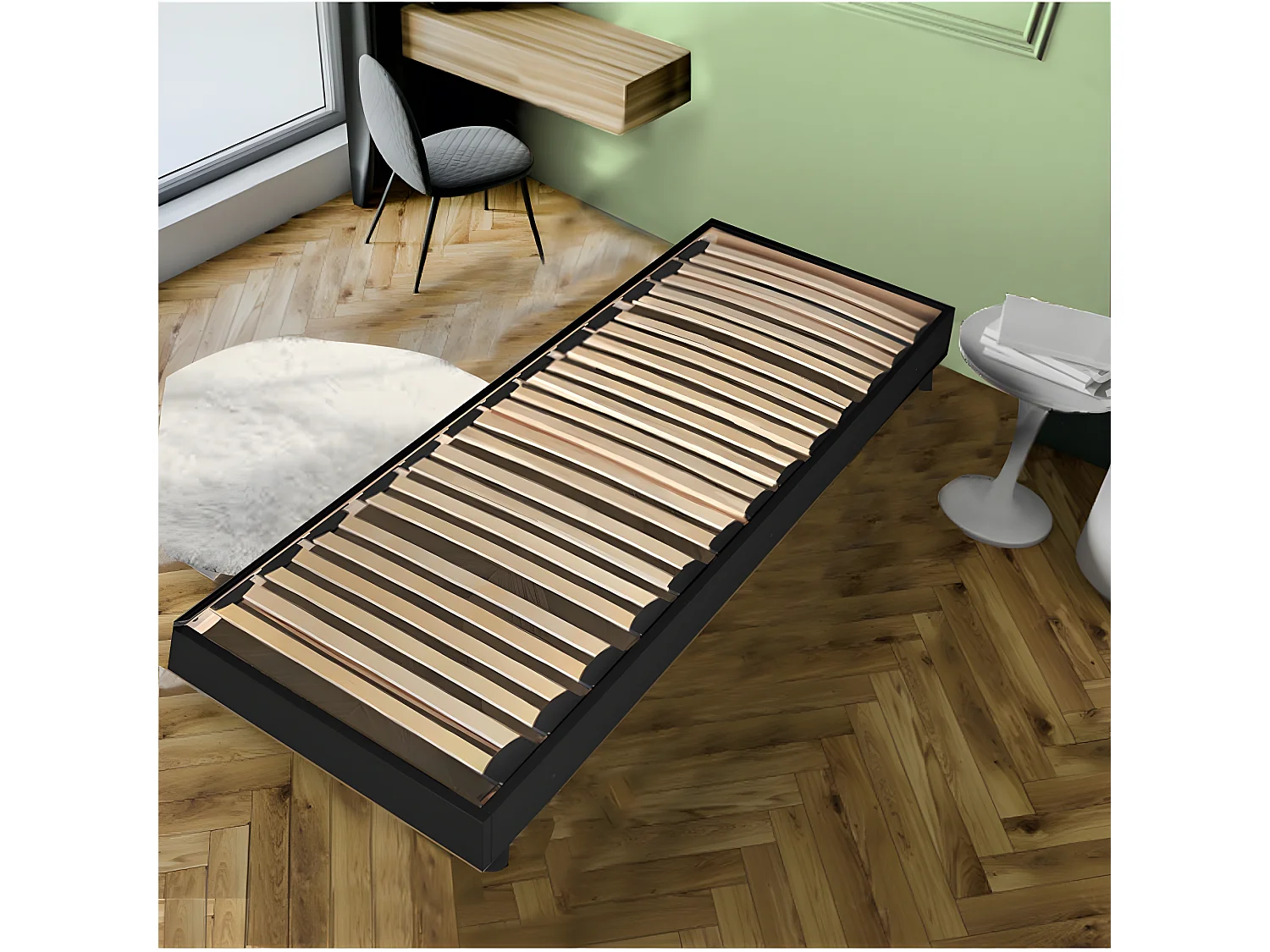 Sommier sur pied SOMKIT 90x190 / Noir