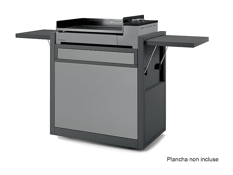 Chariot en acier fermé noir et gris clair Premium 60 - FORGE ADOUR