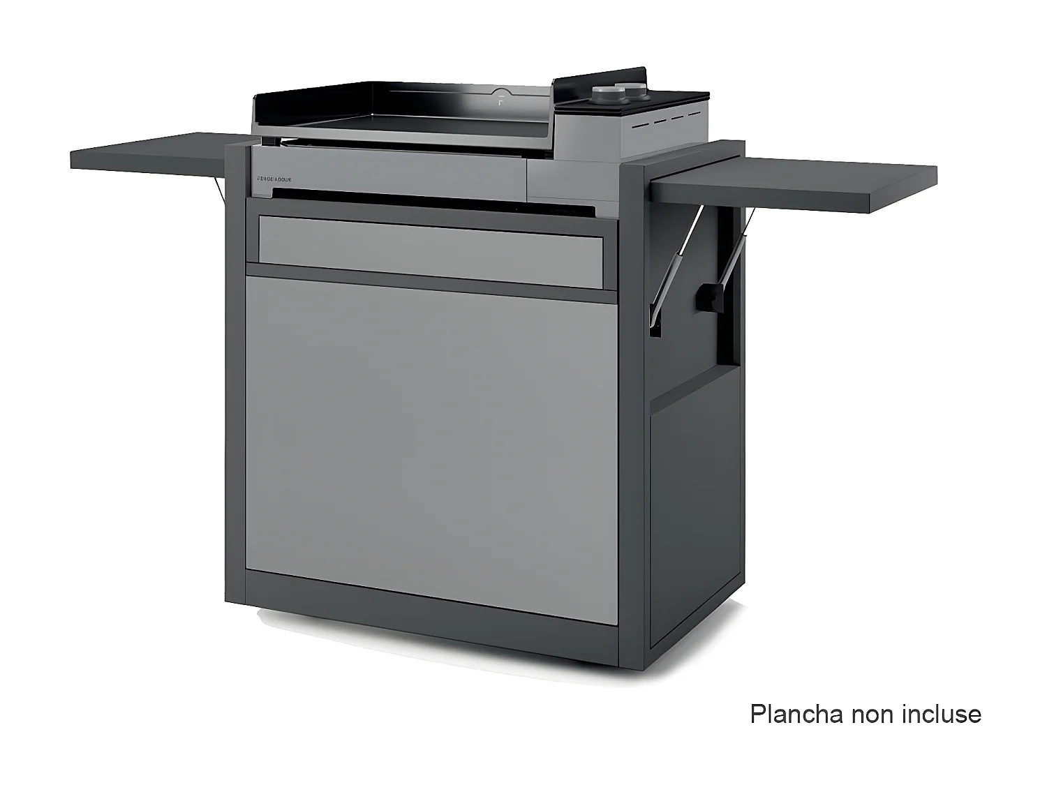 Chariot en acier fermé noir et gris clair Premium 60 - FORGE ADOUR