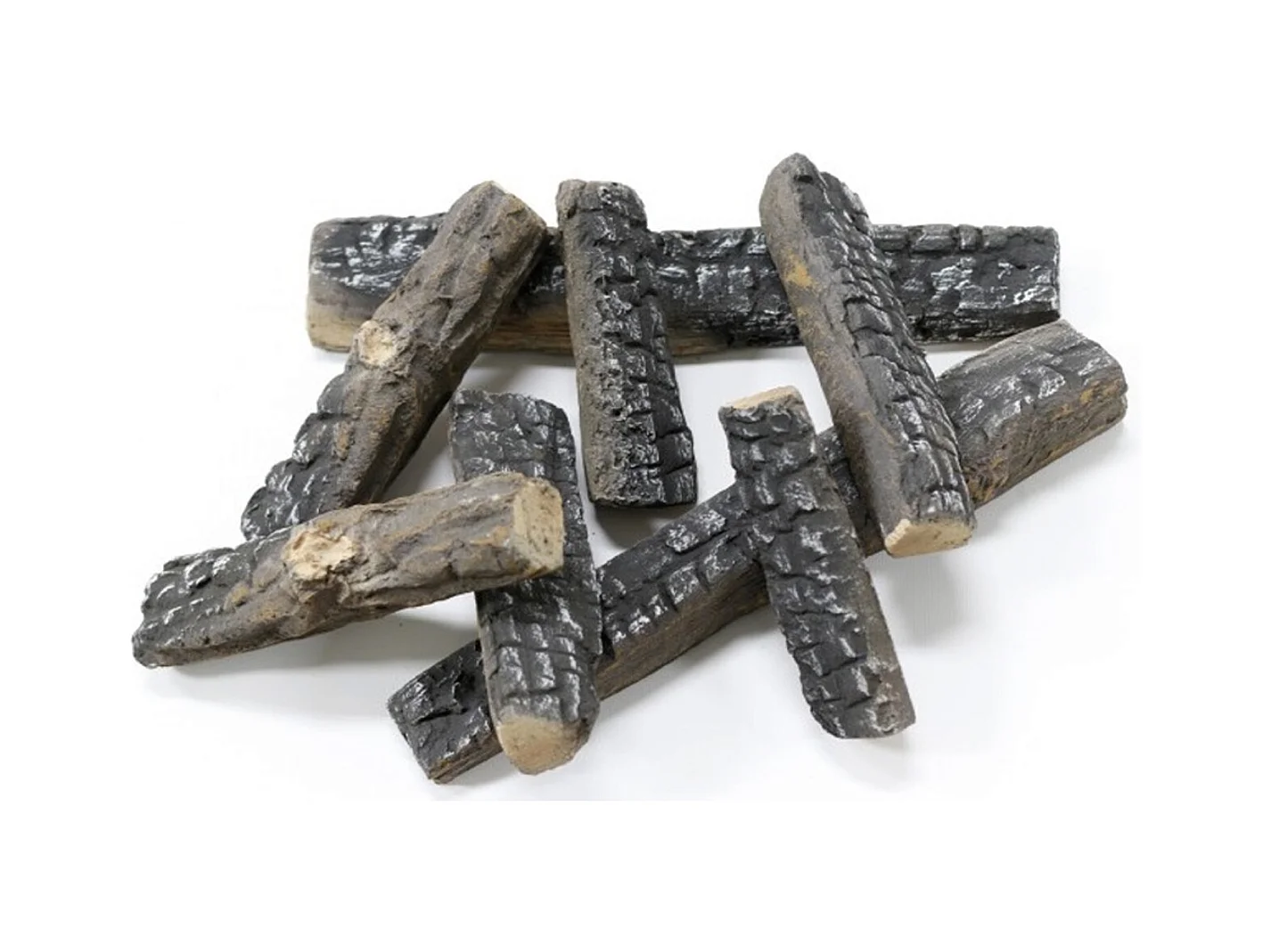 Bûches décoratives en fibre céramique pour cheminées à l'éthanol. 8 pièces