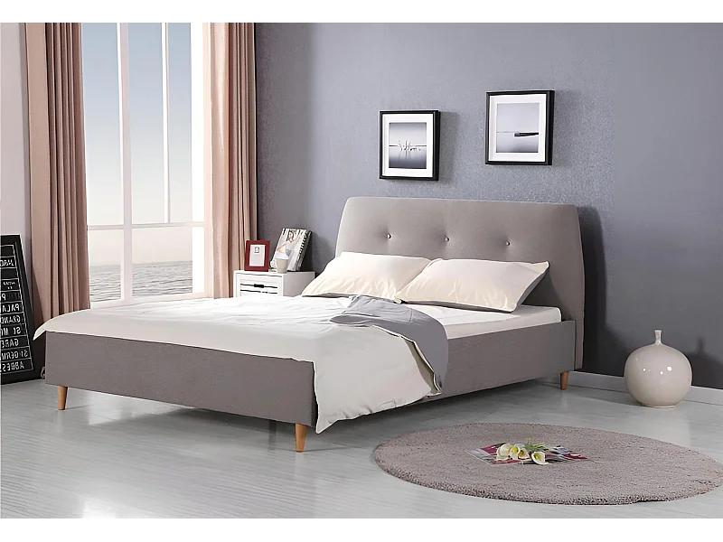 Lit Doris/160x200/Tissu-Gris