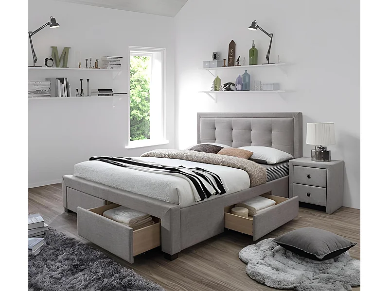 Letto Evora/160x200/Tessuto-Beige