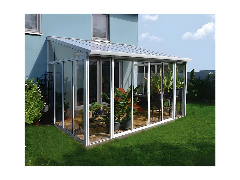 Véranda "San Remo" - 3 x 4.25 m - Blanc