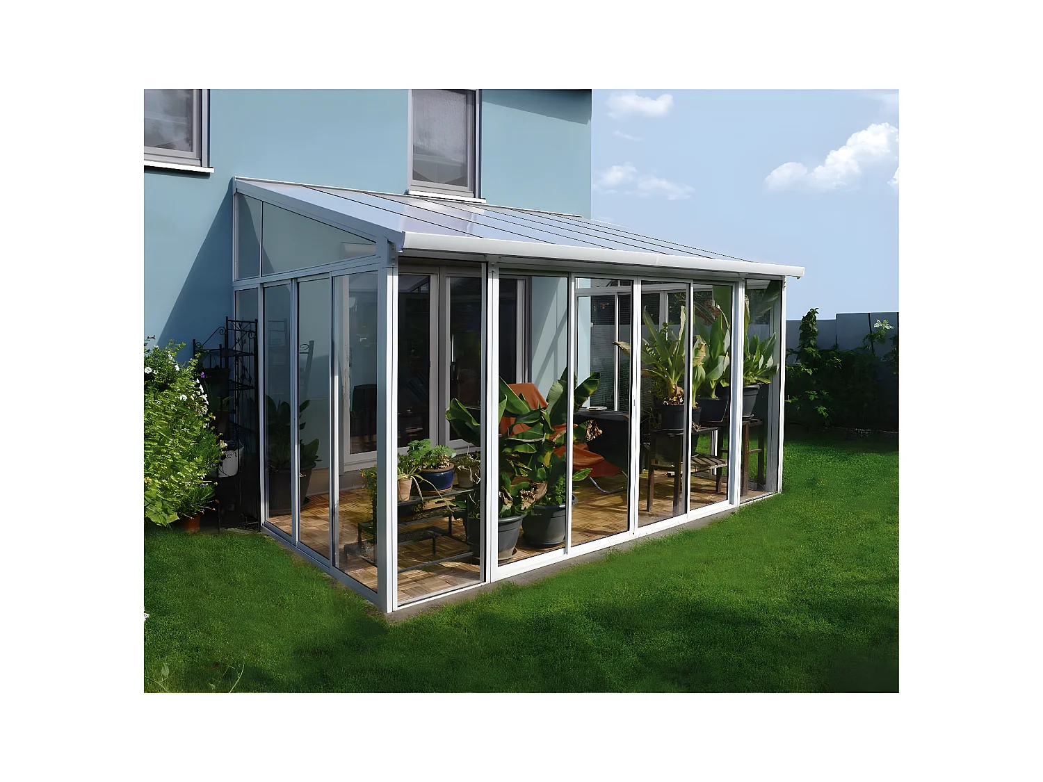Véranda "San Remo" - 3 x 4.25 m - Blanc