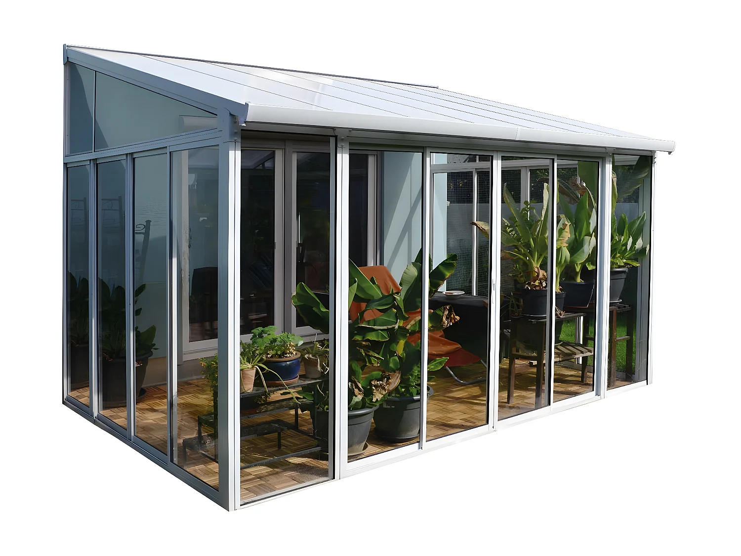 Véranda "San Remo" - 3 x 4.25 m - Blanc