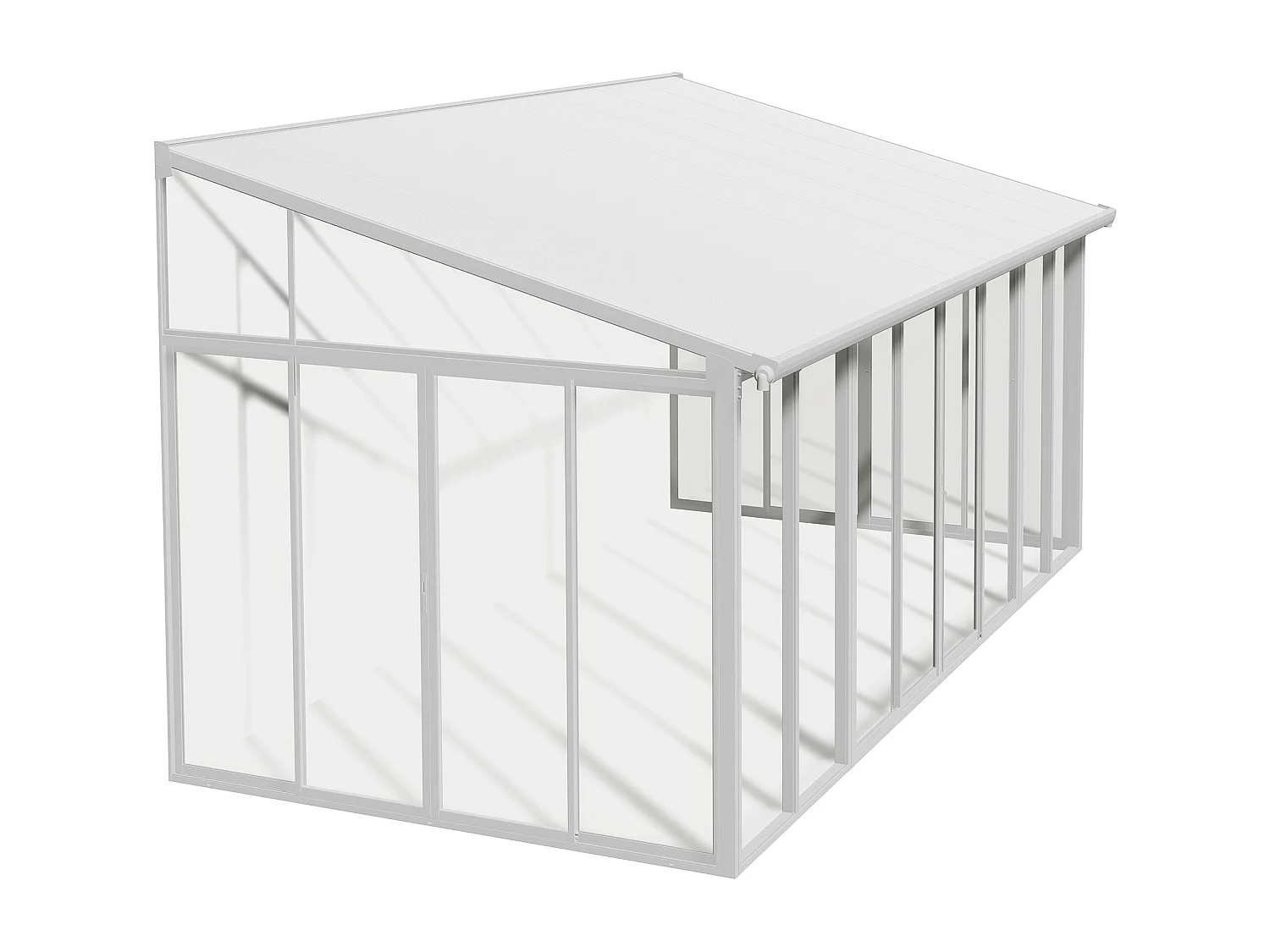 Véranda "San Remo" - 3 x 4.25 m - Blanc