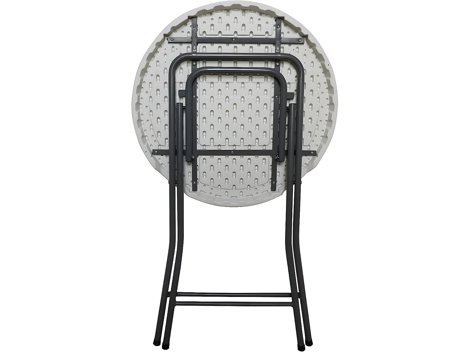 Klappbarer Tisch aus Kunststoff Ø 80 cm "Lili" - Weiß